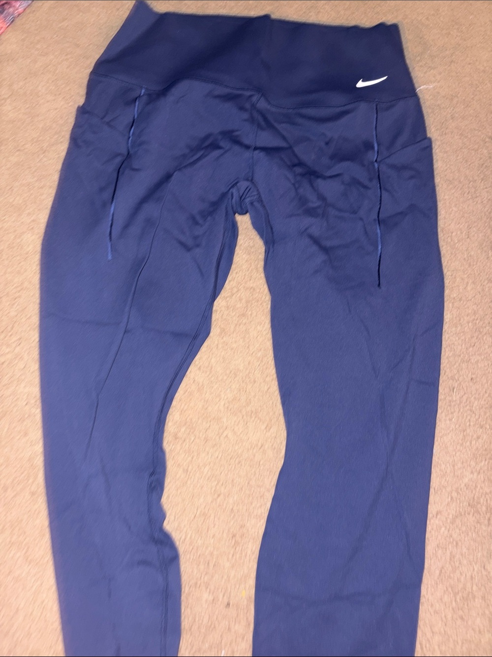 Nike Women's Navy Blue Athletic Leggings